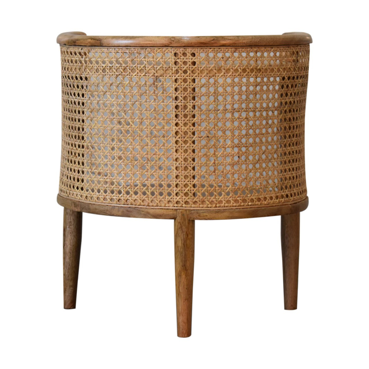 Larissa Round Bedside Table | Oak Solid Mango Wood