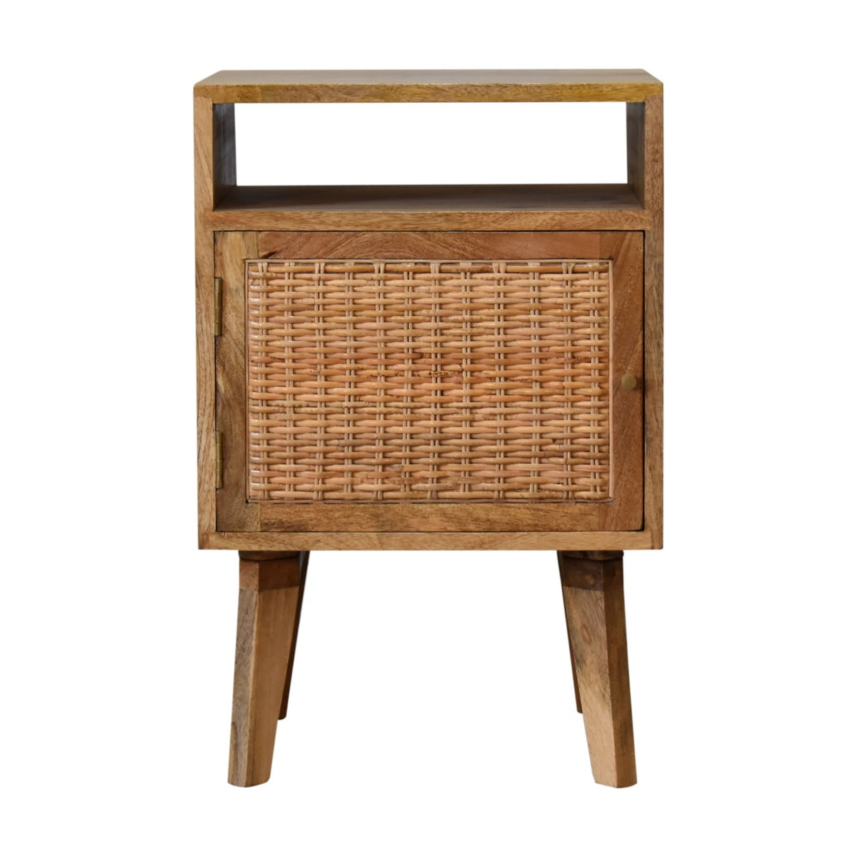 Knit Door Bedside Table | Oak Rattan
