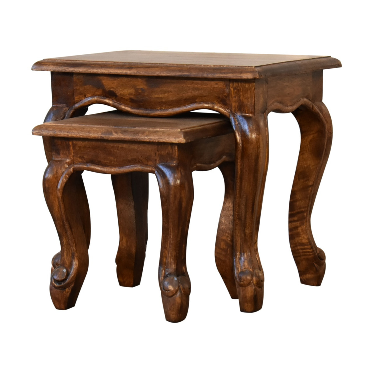 Chestnut French Style Stool Set Chest of Drawers