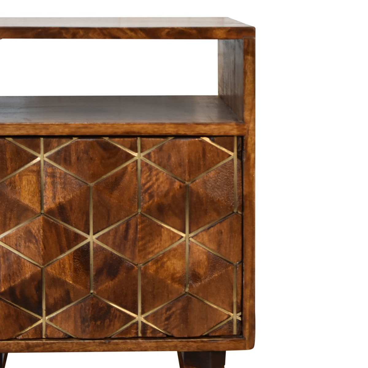 Samara Bedside Table | Chestnut Solid Mango Wood