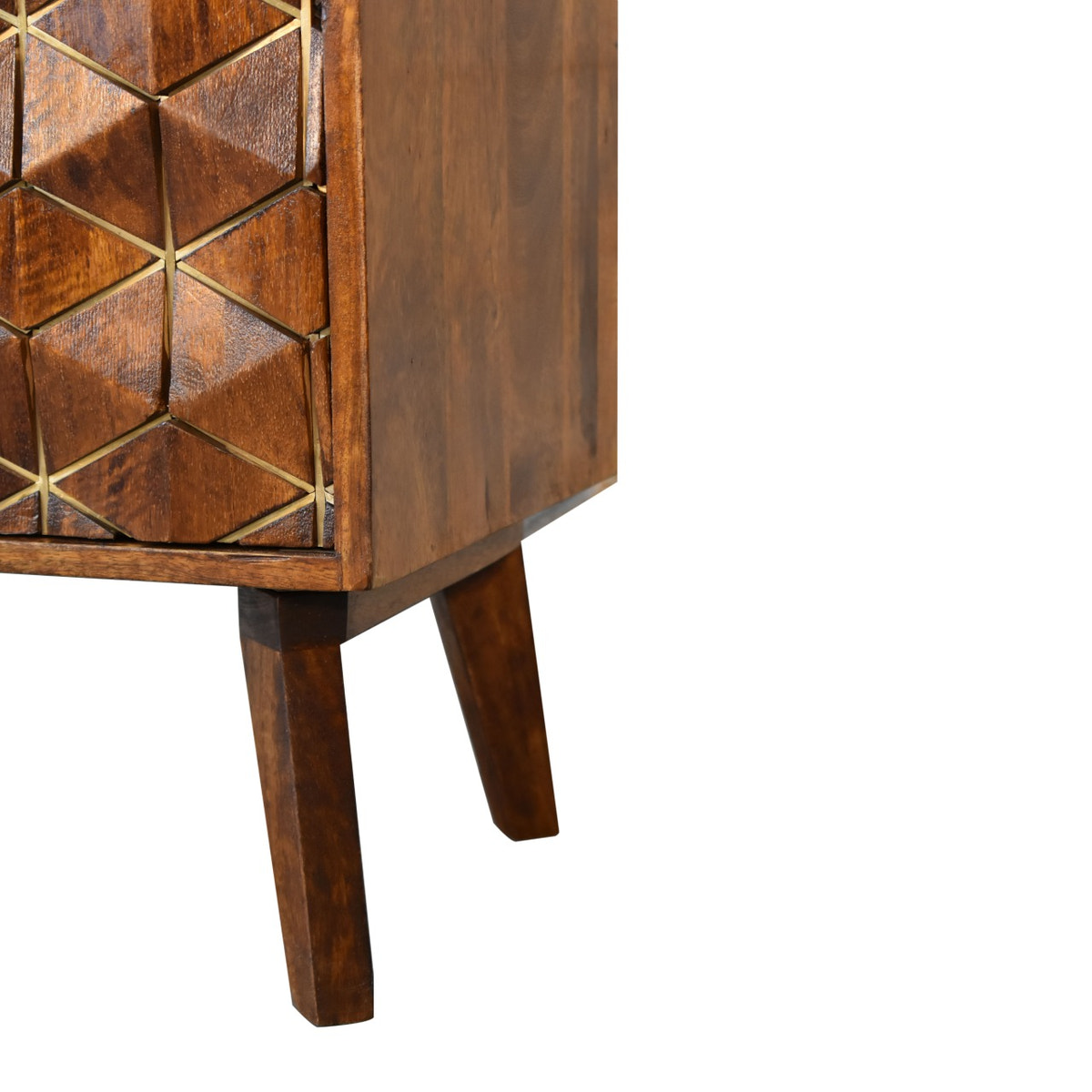 Samara Bedside Table | Chestnut Solid Mango Wood