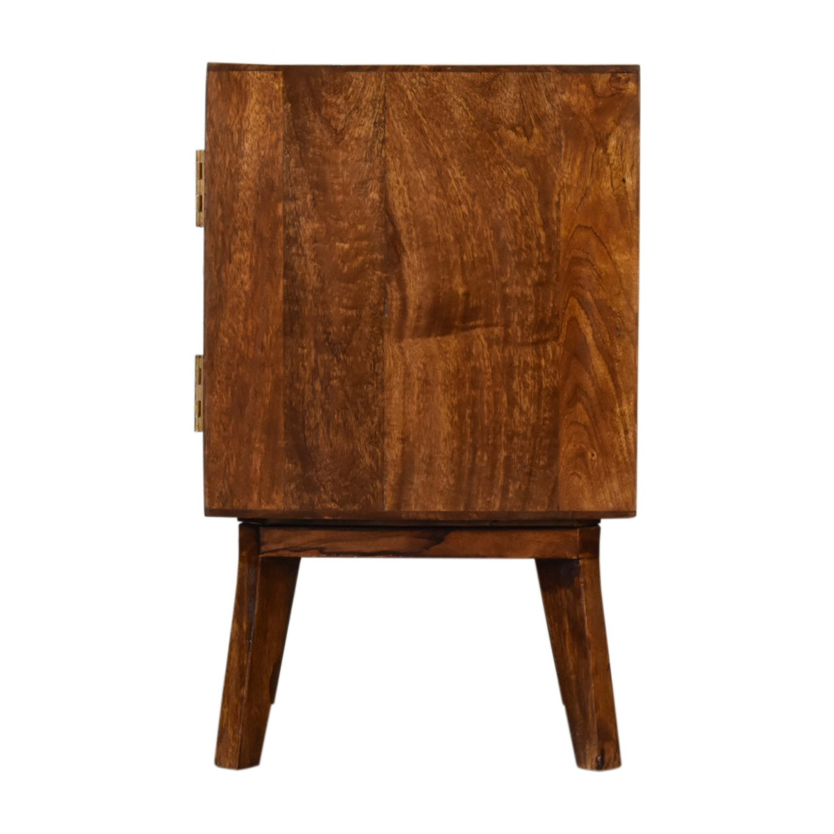 Arlo Bedside Table | Chestnut Solid Mango Wood Hand-Carved