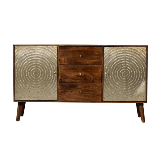 Zen Sideboard Chest of Drawers | Chestnut Solid Mango Wood
