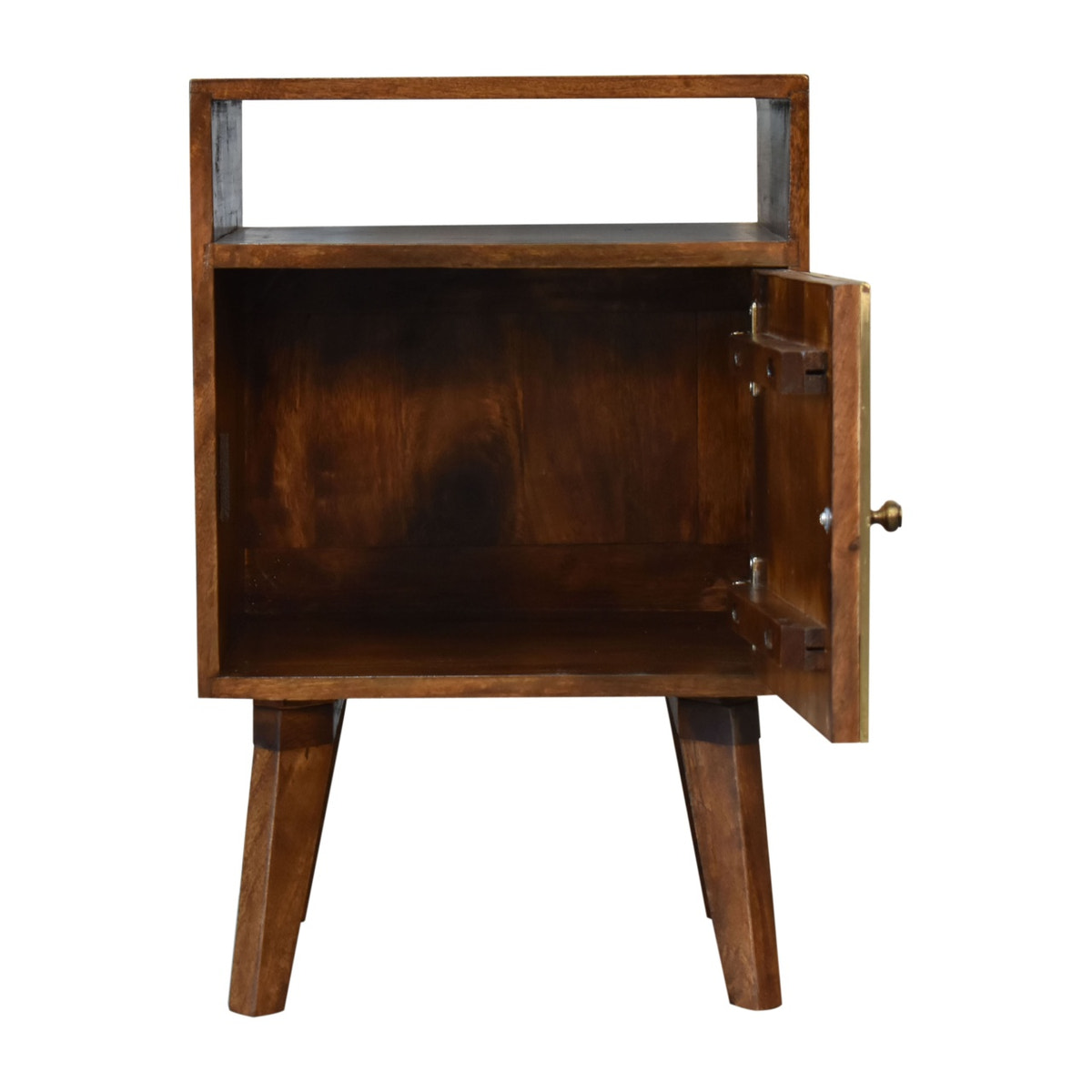 Zen Bedside Table | Chestnut Solid Mango Wood