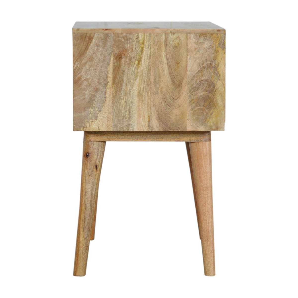 White Painted Drawer Bedside Table | Oak Mango Wood