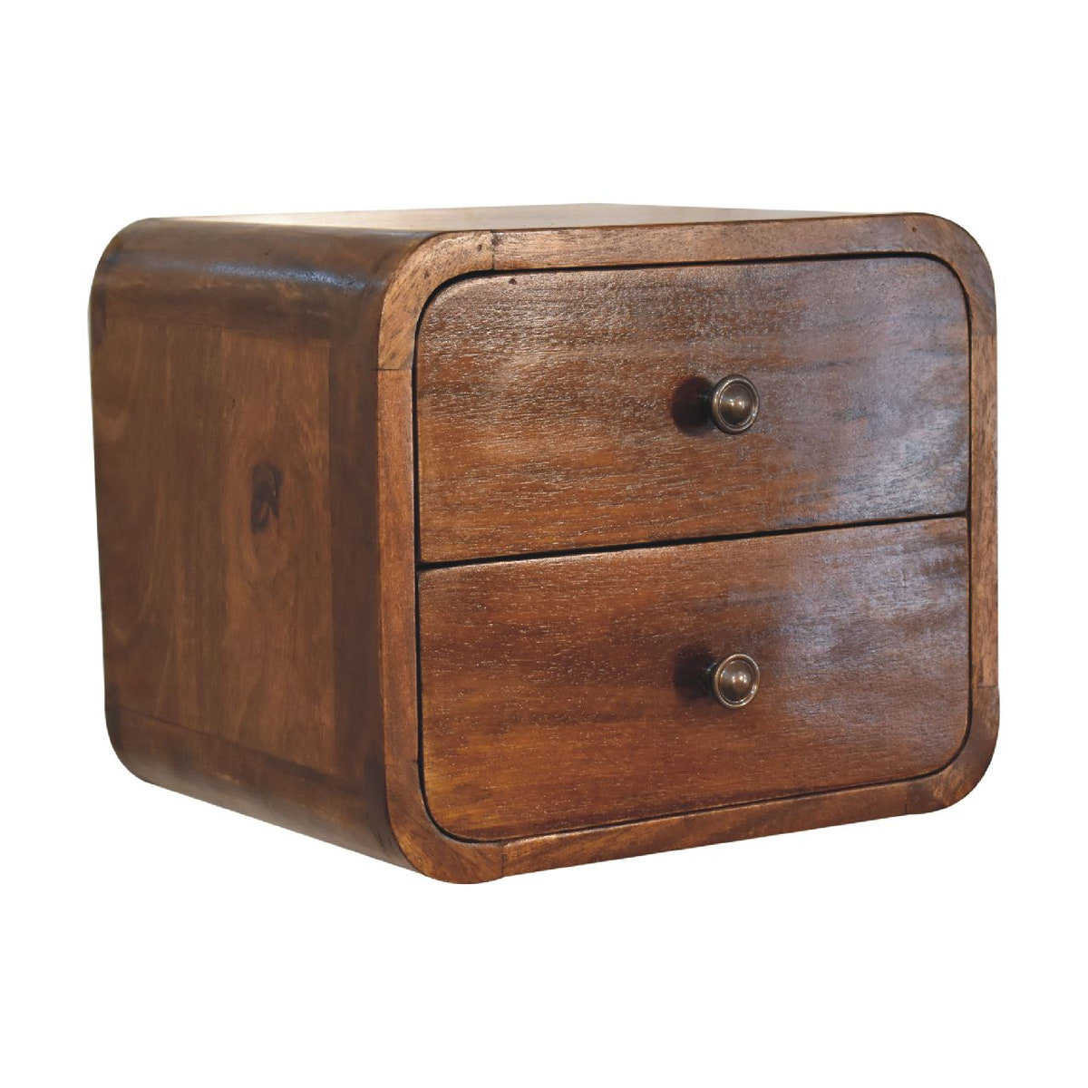 Floating Mini Chestnut Bedside Table | Wall-Mounted