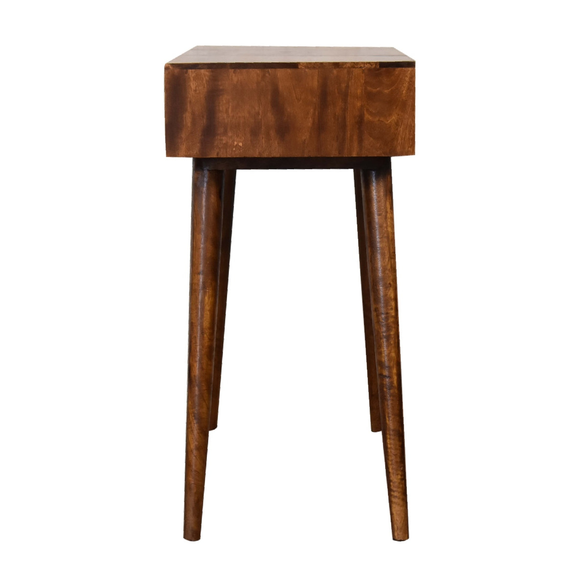 Chestnut Foldable Mirror Table | Hand-Painted Mango Wood