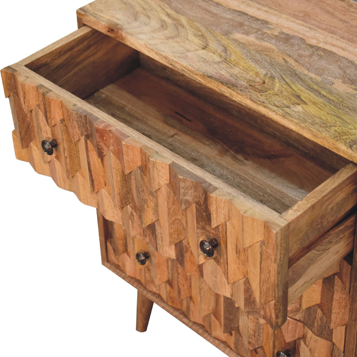 Mini Pineapple Carved Chest of Drawers | Hand-Carved
