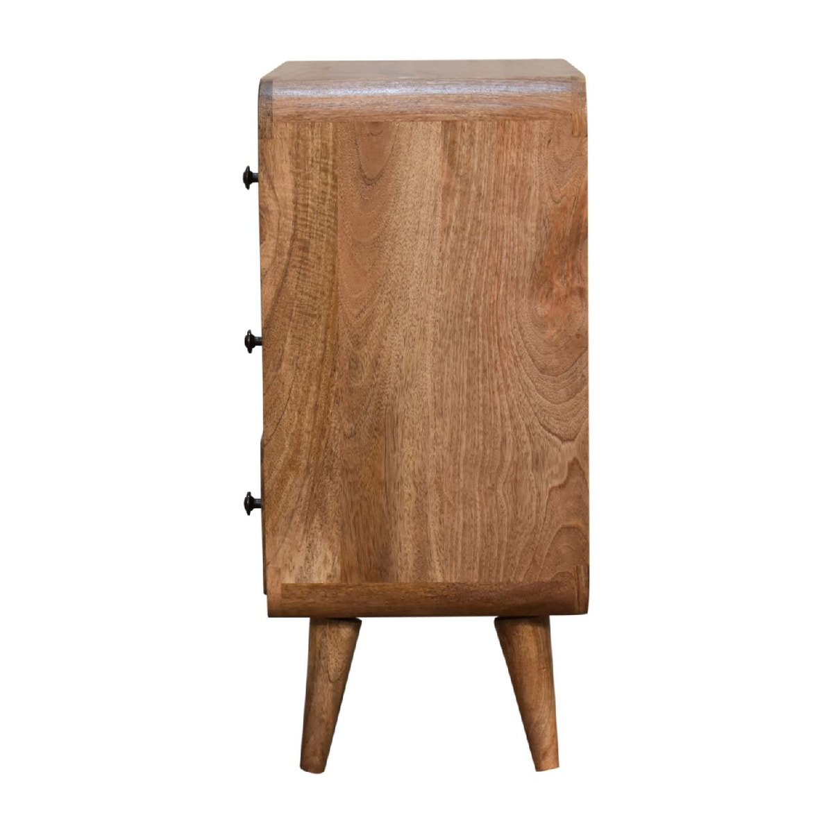 Mini Curved Oak-ish Chest of Drawers