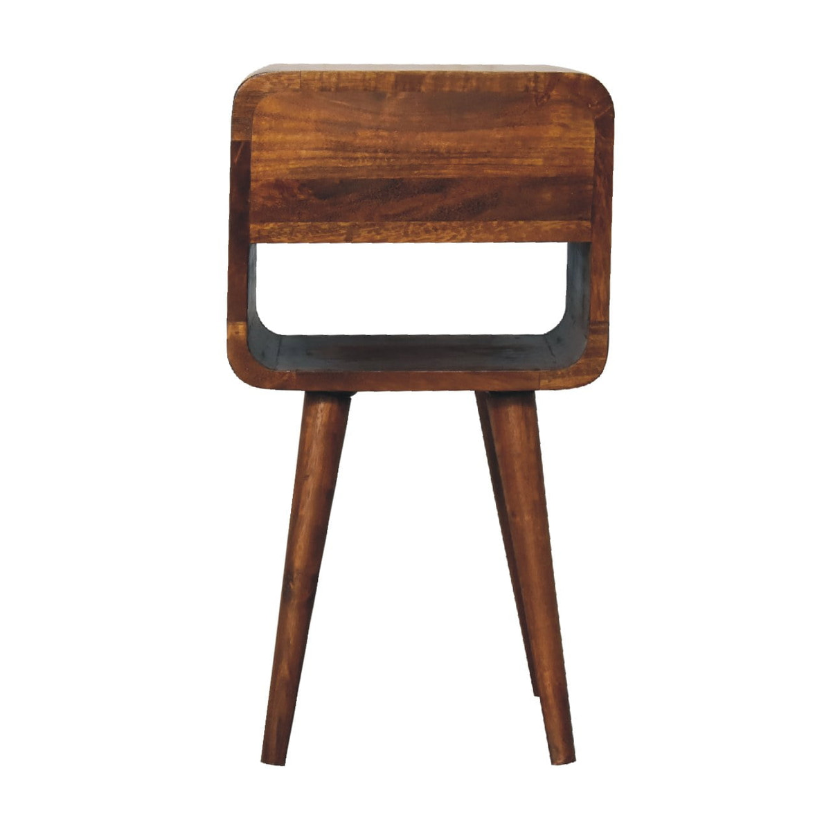Mini Chestnut Curve Lower Bedside Table