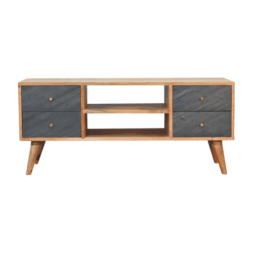 Slade TV Media Unit | Oak Solid Mango Wood