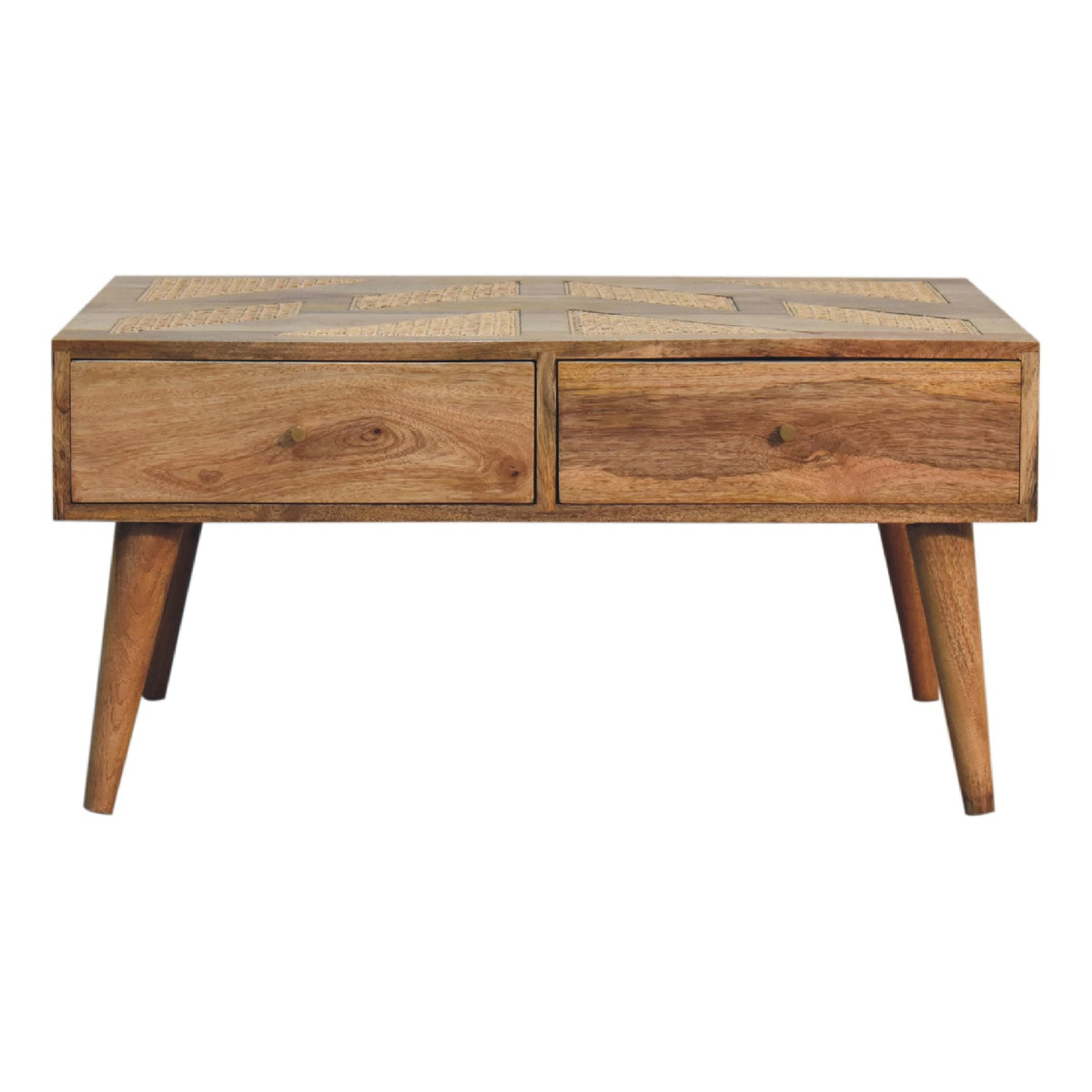 Woven Aztec Coffee Table | Oak Mango Wood