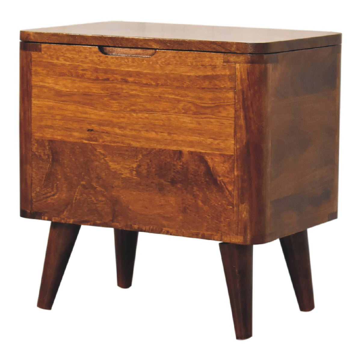 Chestnut Lid-up Storage Chest of Drawers | Hidden Storage