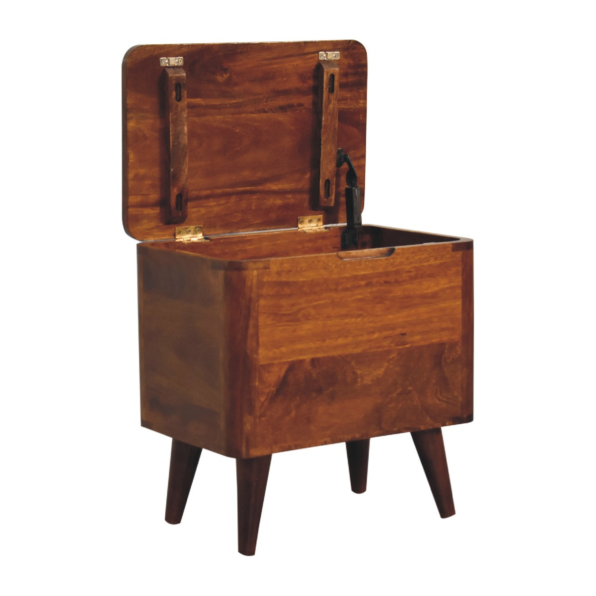 Chestnut Lid-up Storage Chest of Drawers | Hidden Storage