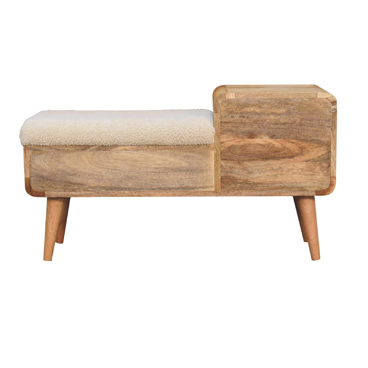Boucle Carved Telephone Table Accent Piece | Hand-Carved