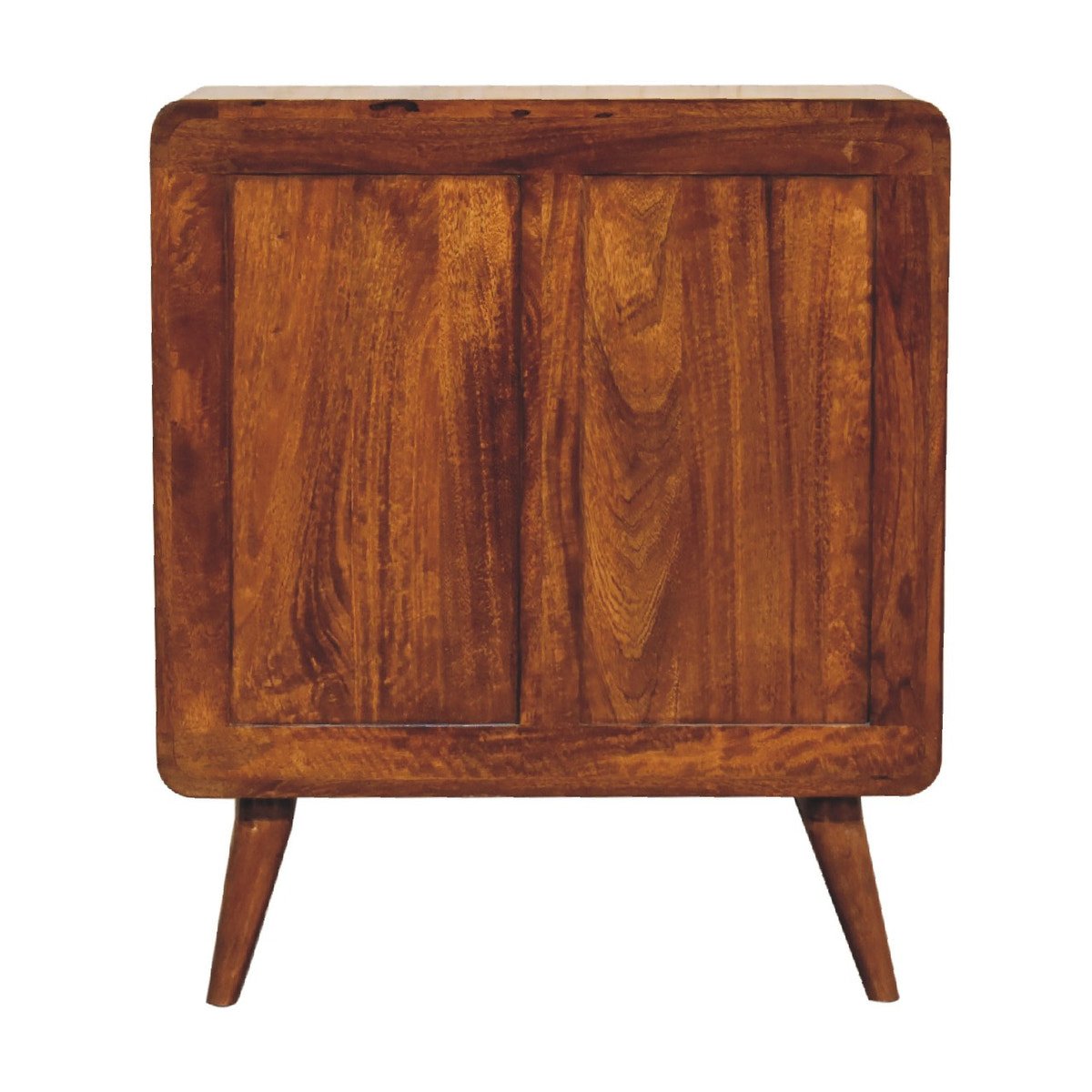 2 over 2 Curved Chesnut Chest of Drawers | Chestnut Mango Wood