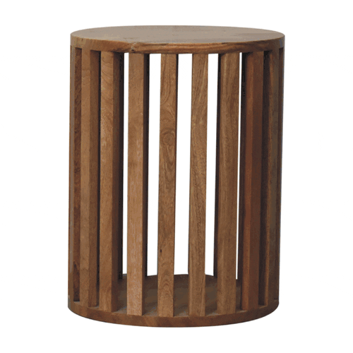 Ariella End Table Accent Piece | Oak-Ish Mango Wood