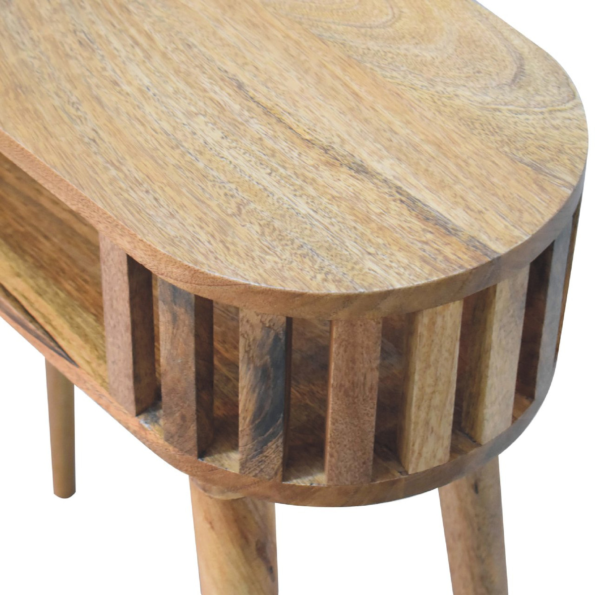 Ariella Console Table | Oak Mango Wood Open Shelf