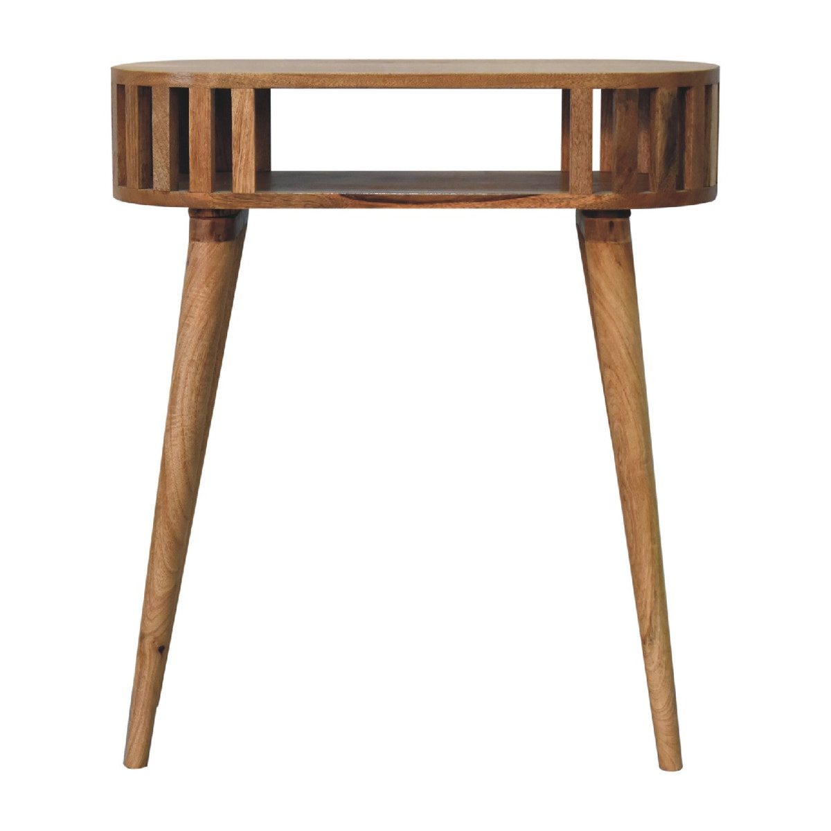Ariella Console Table | Oak Mango Wood Open Shelf