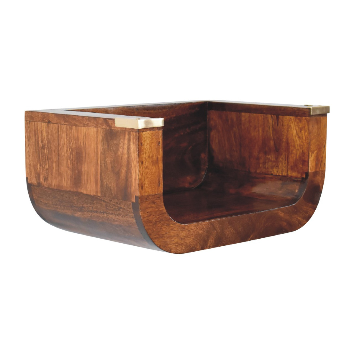 Indira Chestnut Floating Bedside Table | Wall-Mounted