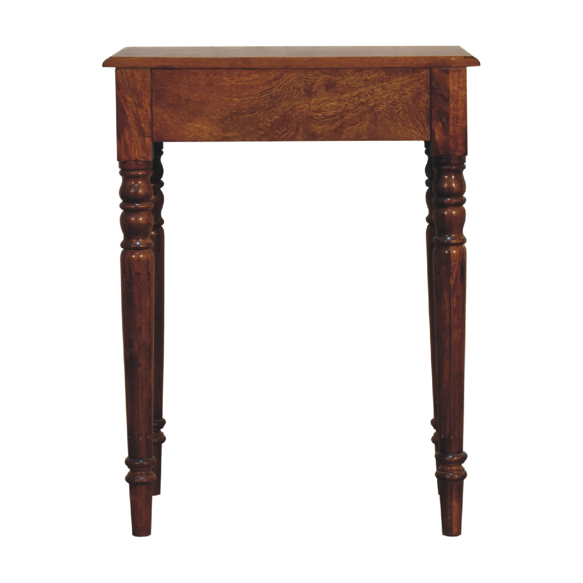 Chestnut Turned Leg Writing Desk | Hand-Carved