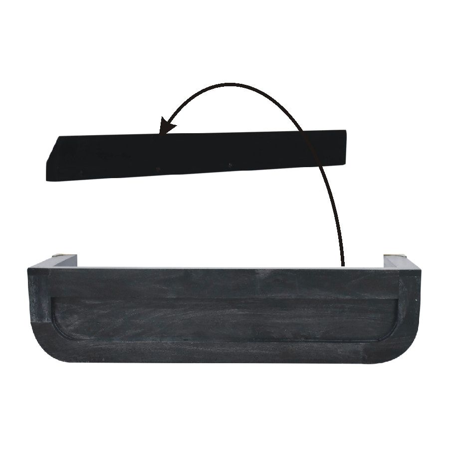 Indira Floating Console Table | Black Mango Wood