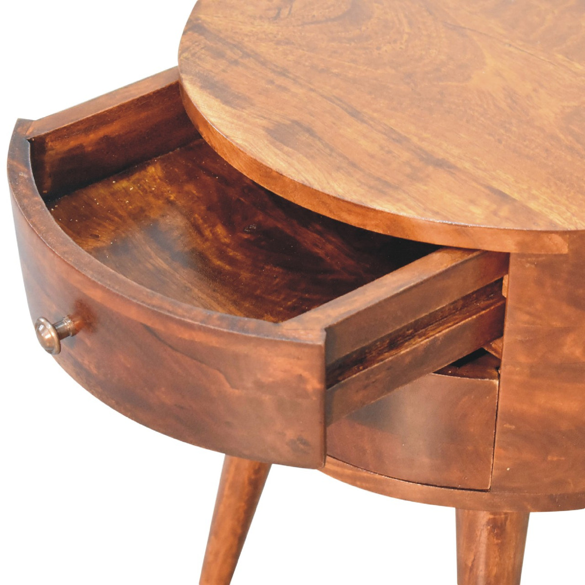 Odyssey Bedside Table | Chestnut Solid Mango Wood
