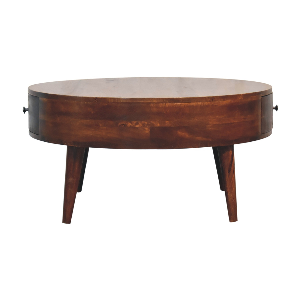 Odyssey Coffee Table | Chestnut Solid Mango Wood Hand-Carved