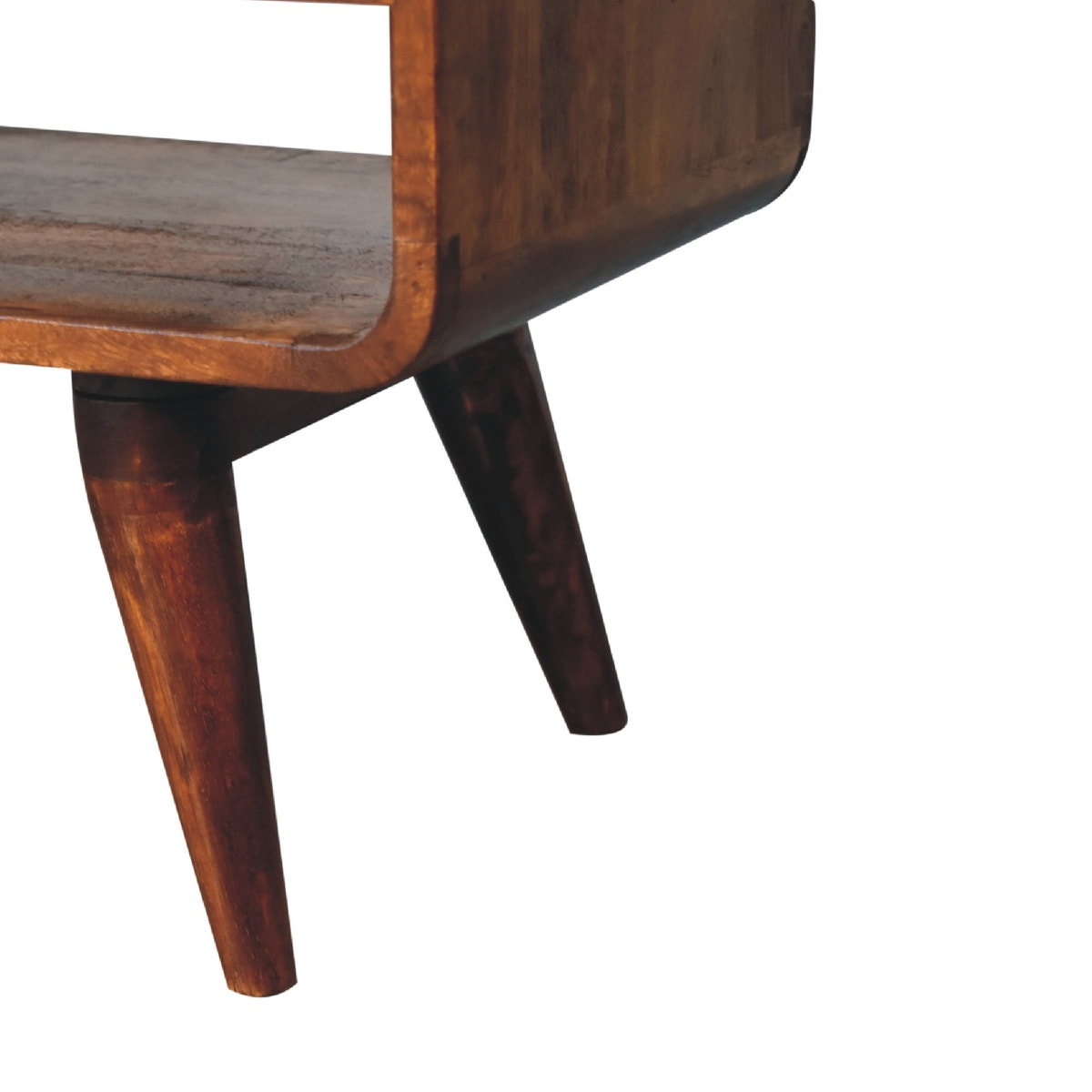Reverse Curved Chestnut Chest of Drawers