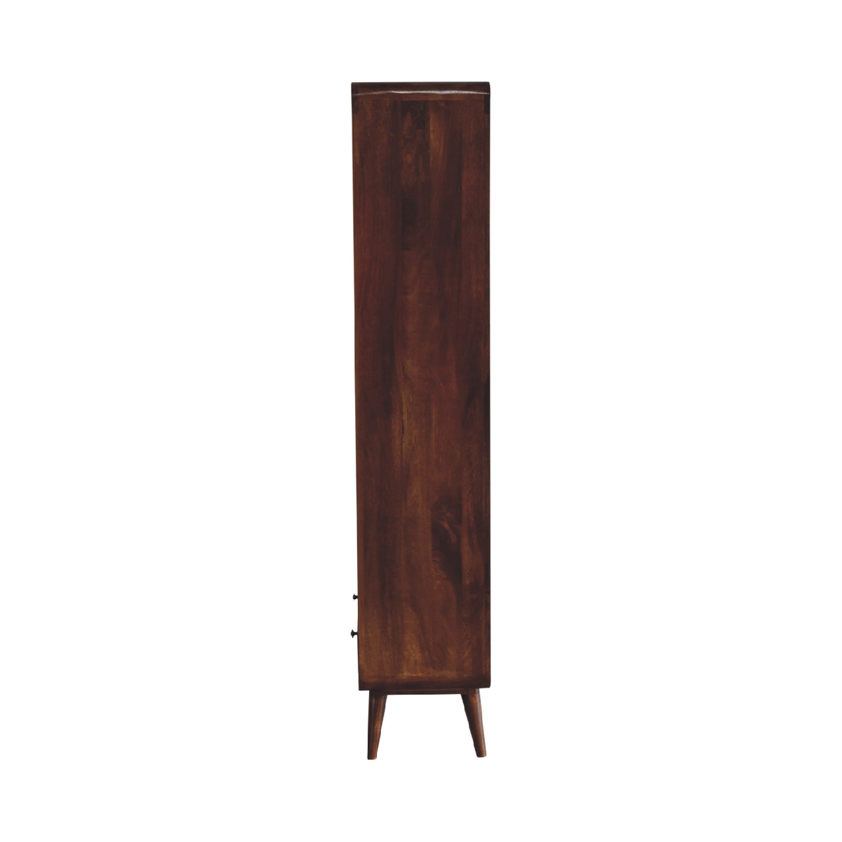 Curved Chestnut Bookcase Chest of Drawers
