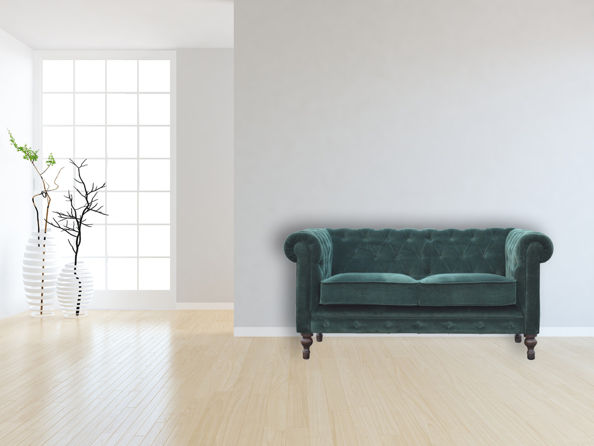 Emerald Green Velvet Chesterfield Chest of Drawers | Cotton Velvet