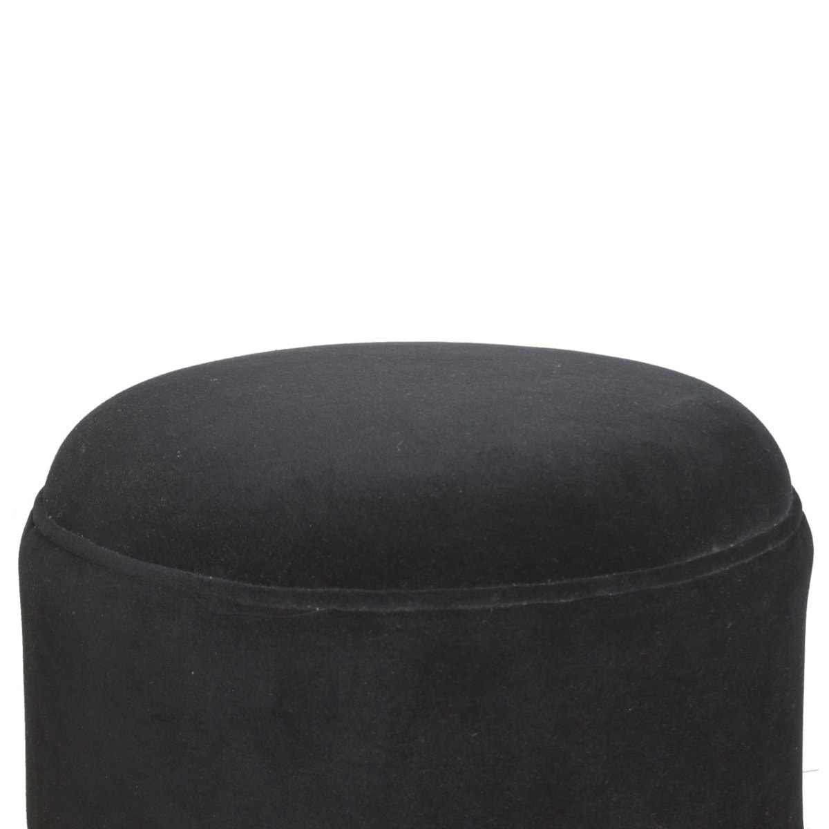 Black Velvet Nordic Style Footstool | Cotton Velvet