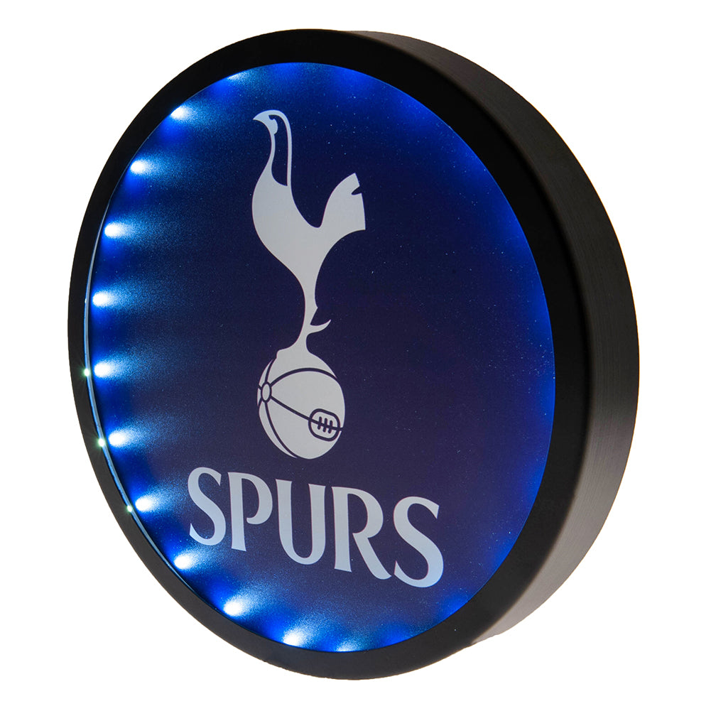 Tottenham Hotspur FC Metal LED Logo Sign - Officially licensed merchandise.