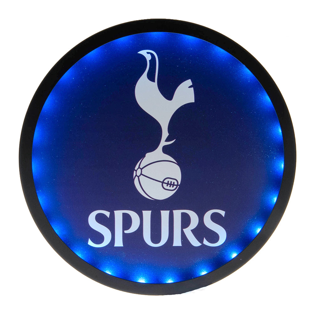 Tottenham Hotspur FC Metal LED Logo Sign - Officially licensed merchandise.