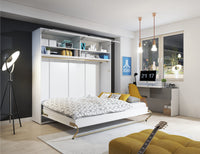 Small Double (120cm) Horizontal Wall Bed with Cabinet