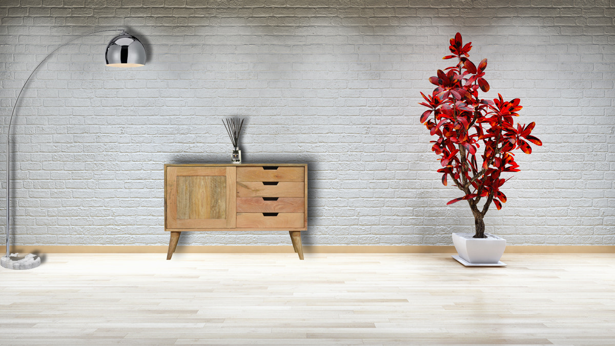 Sliding Sideboard Chest of Drawers | Oak Mango Wood
