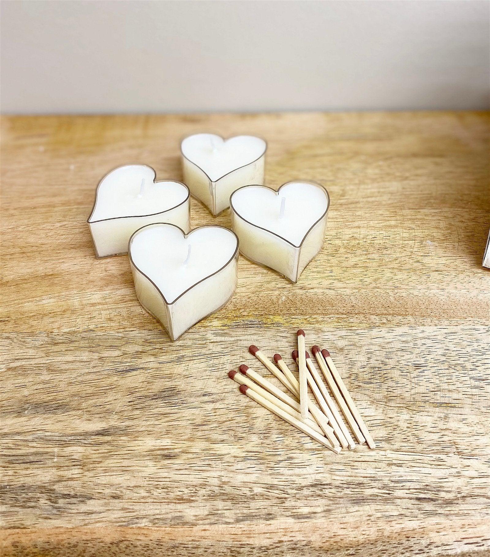 Draw a HEART with tea light candles!