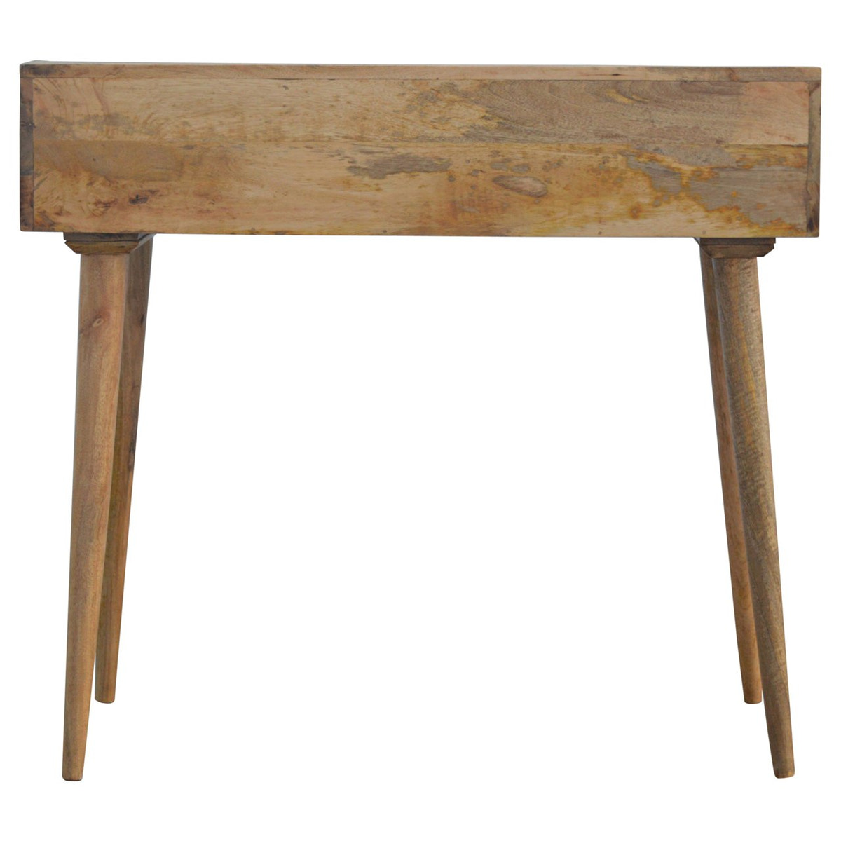 Gallery Back Shell Writing Desk | Oak Solid Mango Wood