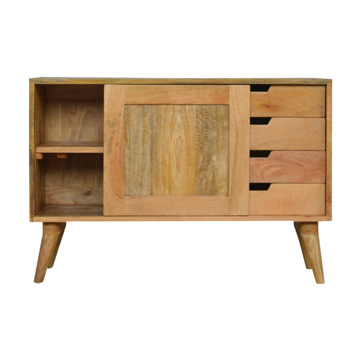 Sliding Sideboard Chest of Drawers | Oak Mango Wood