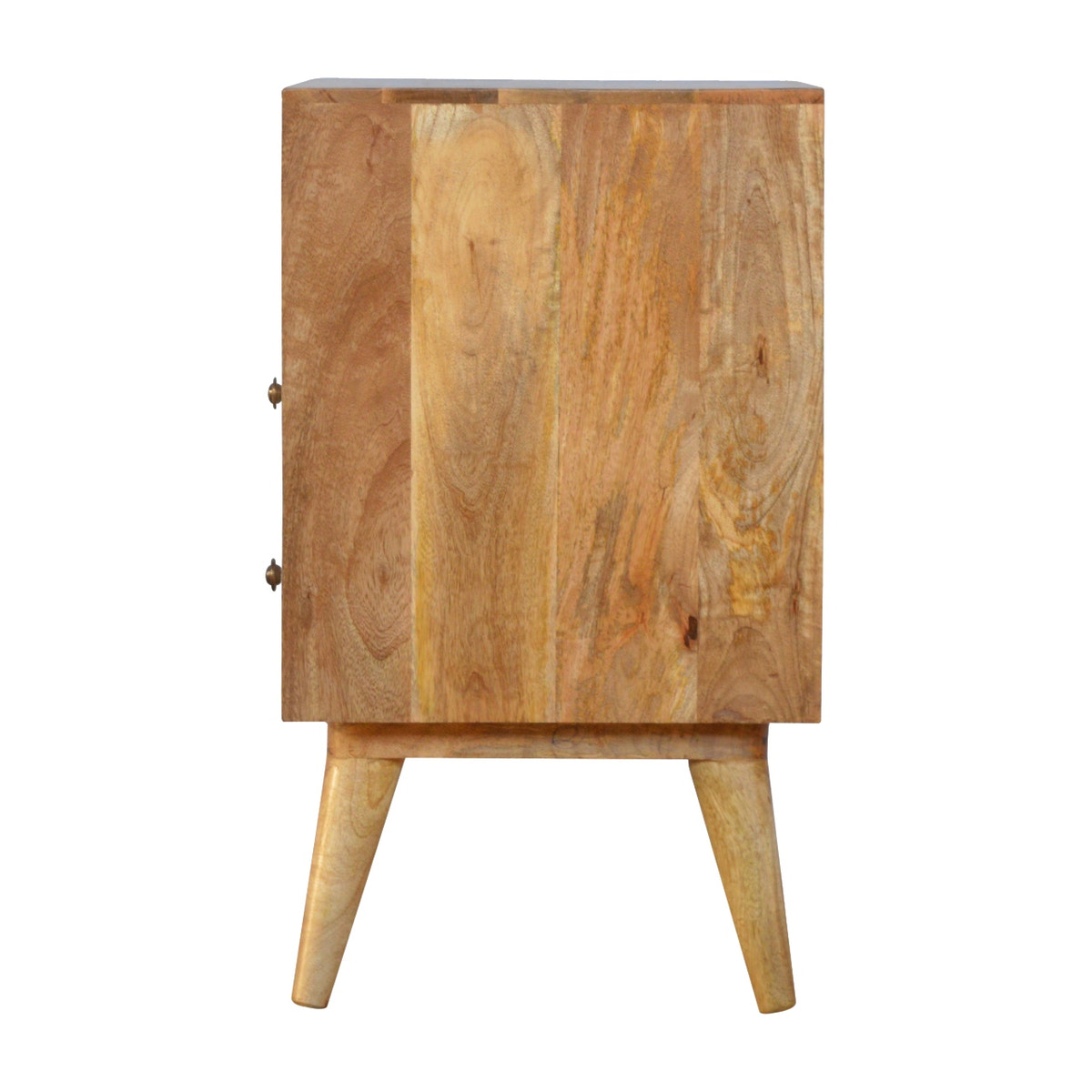 Prima Bedside with Open Slot Bedside Table | Oak Solid Mango Wood