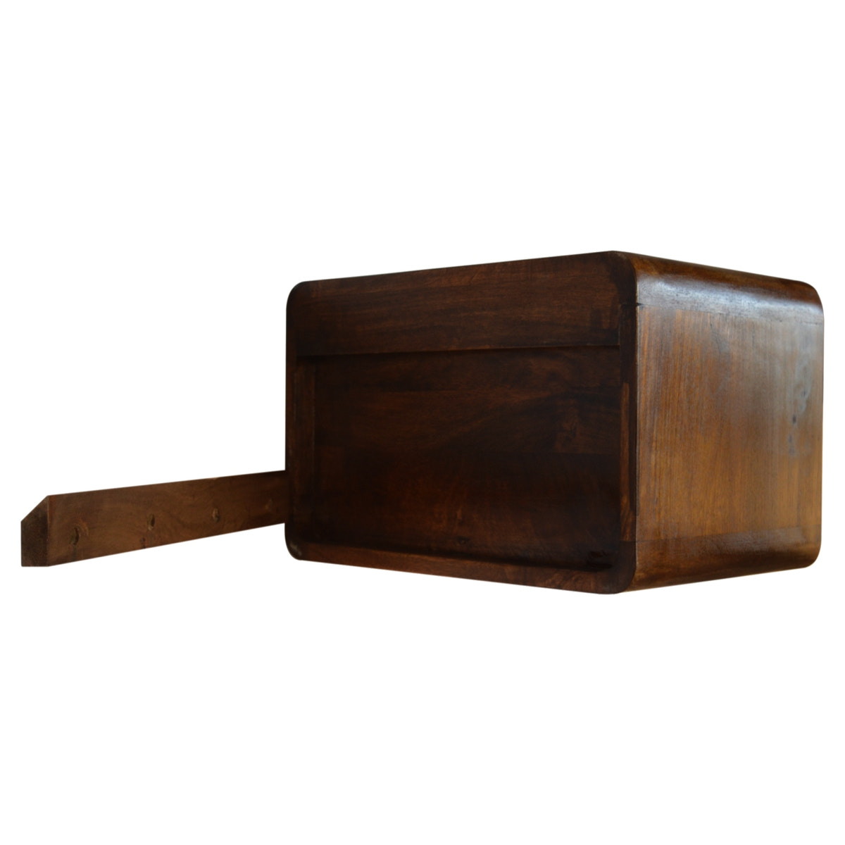 Chestnut Curve Floating Bedside Table | Wall-Mounted
