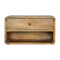 Floating Curve Open Slot Bedside Table