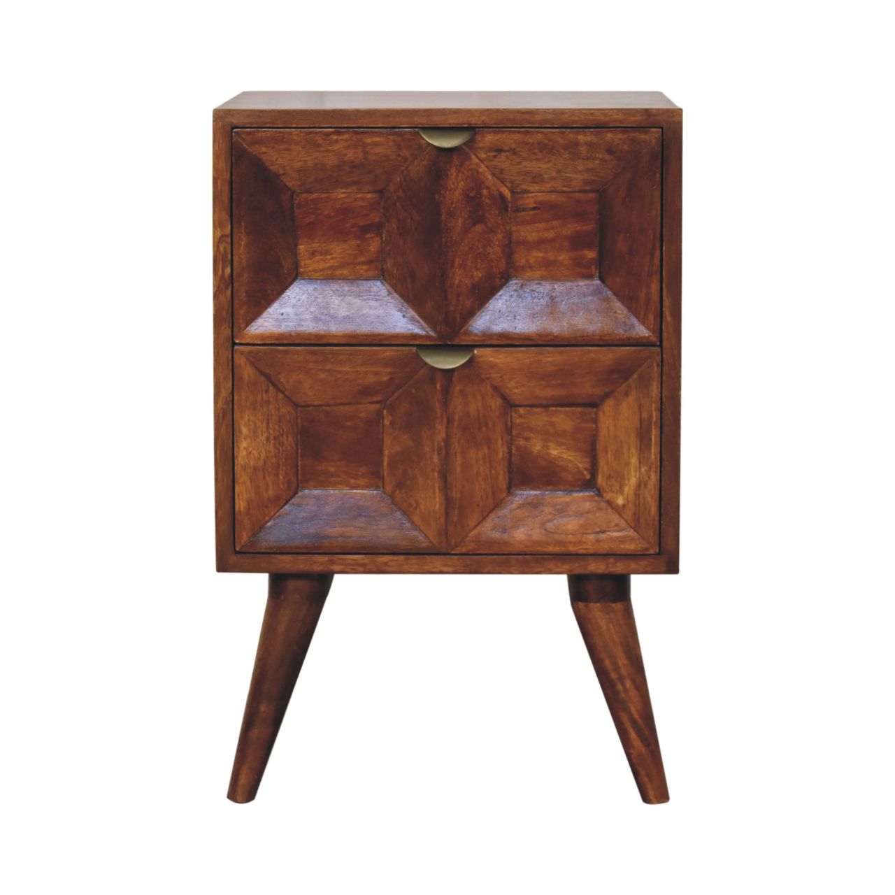 Chestnut Rounded Bedside Table