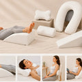 Ergonomic white pillow.