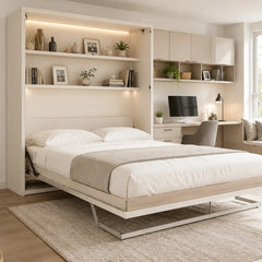 Modern wall bed design featuring the CP-10 Over Bed Unit for horizontal wall bed concept, perfect for small spaces.