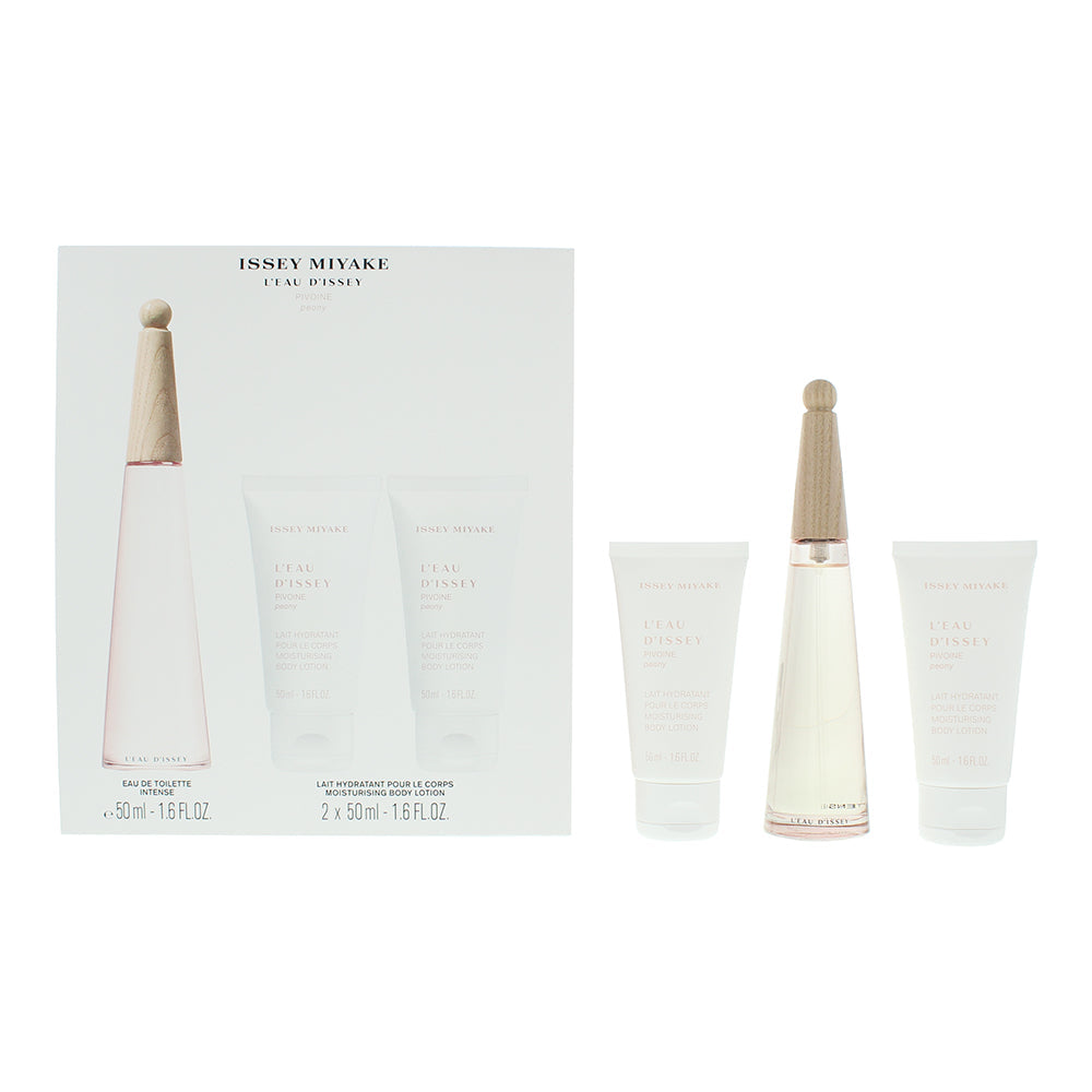 Issey Miyake L'Eau d'Issey Pivoine Gift Set 50ml EDT + 2 x 50ml Body Lotion