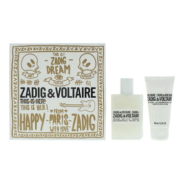 Zadig & Voltaire Zadig Gift Set 50ml EDP + 50ml Body Lotion