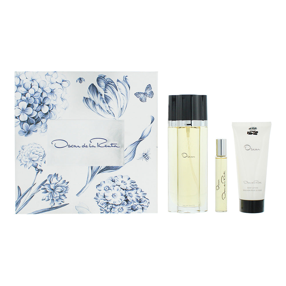 Oscar De La Renta Oscar Gift Set 100ml EDT + 100ml Body Lotion + 15ml EDT