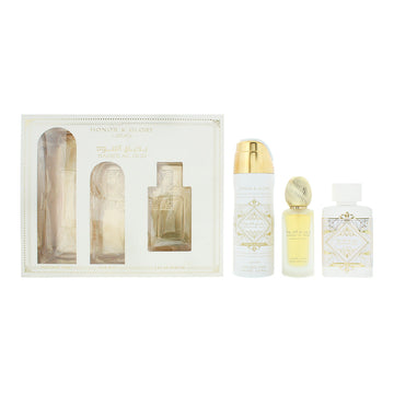 Lattafa Bade'e Al Oud Honor & Glory Gift Set 100 ml Eau de Parfum + 200ml Scented Body Spray + 50ml Scented Hair Spray
