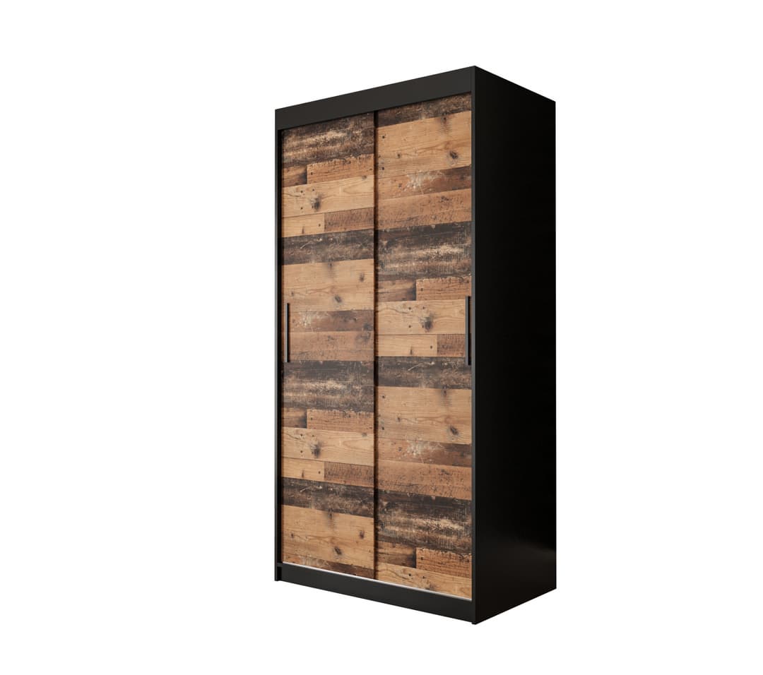 Tilburg Sliding Door Wardrobe 100cm - Dark Oak